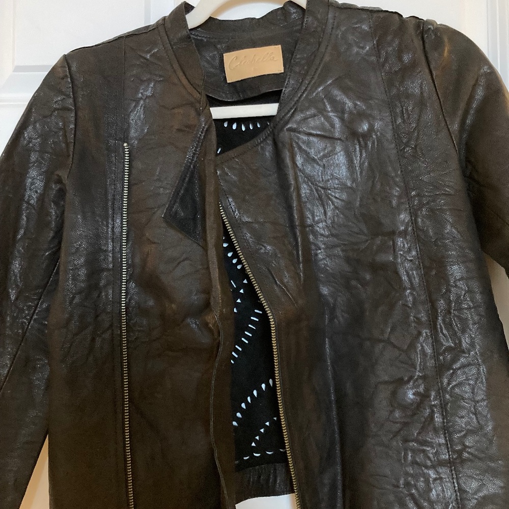 Cleobella perforated leather jacket
